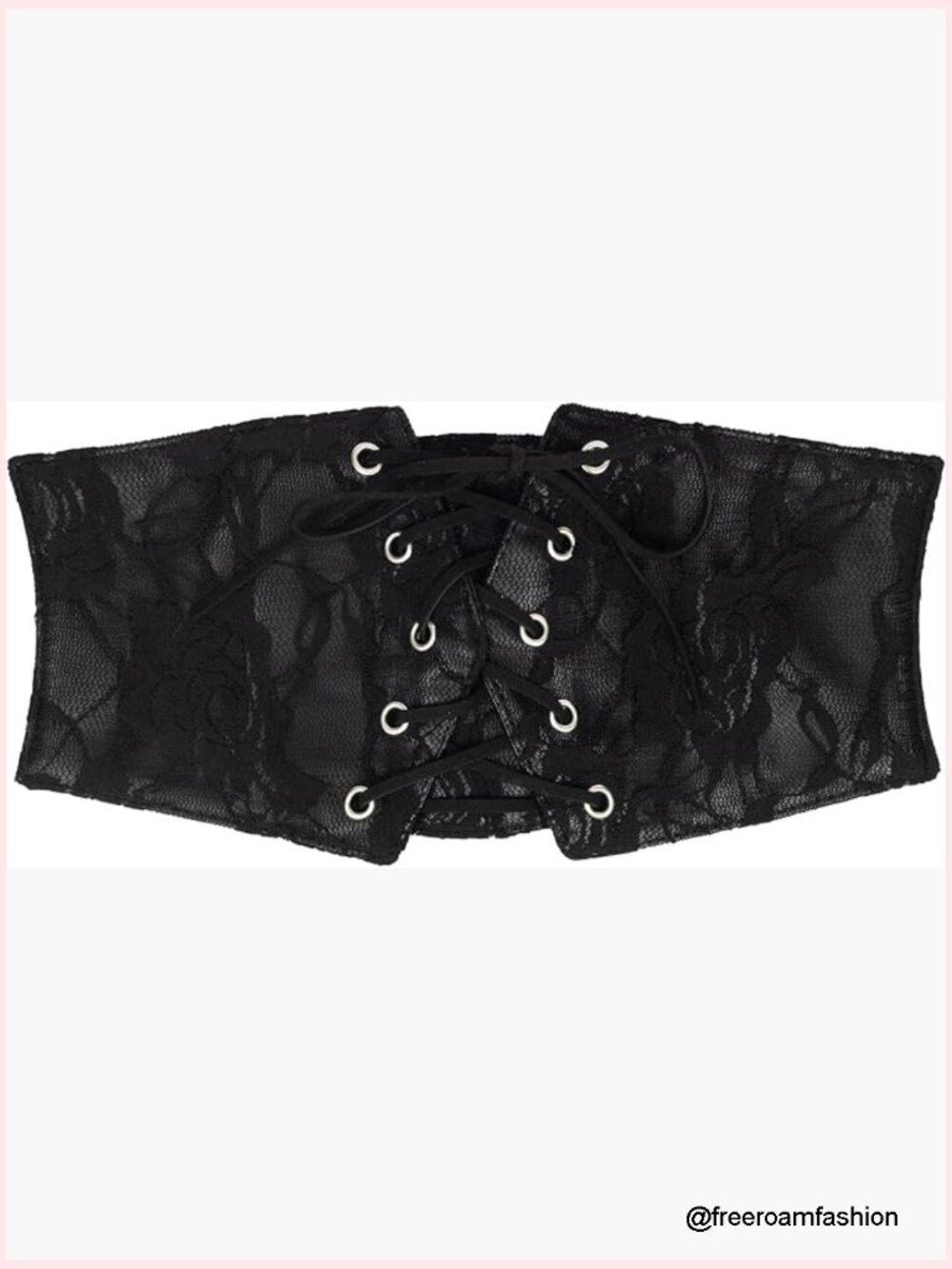 Women's Renaissance Underbust Corset Belt - Vintage Stretch Lace-up Leather